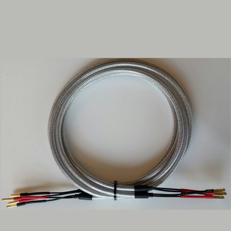 Cavo Per Altoparlanti Shawline X, 3 Metri, Connettori Ohmic 4mm, Rame Placcato Argento, Schermato, Per Hi-Fi Di Qualità